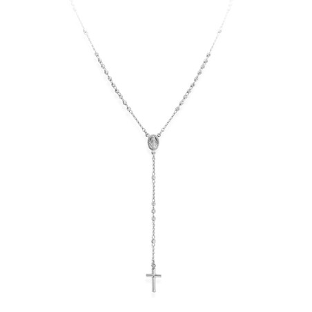 ROSARIO CLASSICO ARGENTO DIAMANTATO DONNA AMEN CRO30BD AMEN