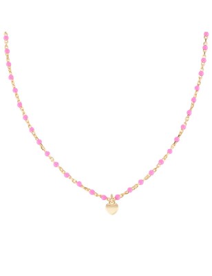 COLLANA CUORE SMALTO FUCSIA DONNA AMEN CLSMCUGF3 AMEN