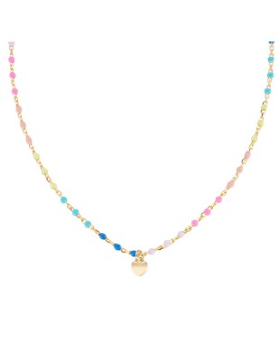 COLLANA CUORE MULTICOLOR DONNA AMEN