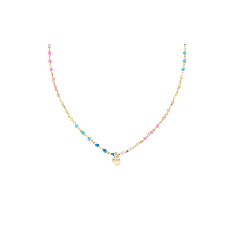 COLLANA CUORE MULTICOLOR DONNA AMEN