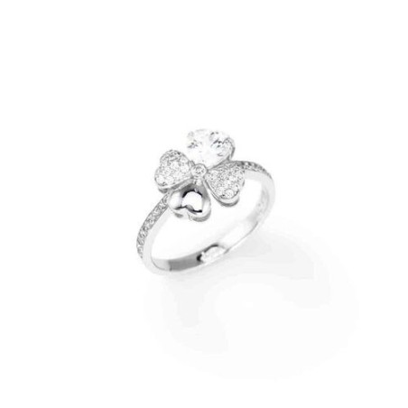 ANELLO QUADRICUORE BIANCO DONNA AMEN  RQUBB-14 AMEN