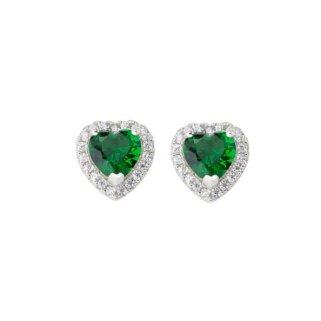 ORECCHINI CUORE DELL'OCEANO VERDE DONNA AMEN  ORTICBVE AMEN