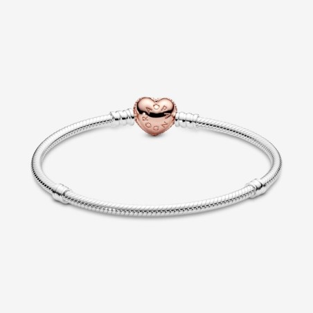 BRACCIALE CON CHIUSURA A CUORE PAVE' DONNA PANDORA 