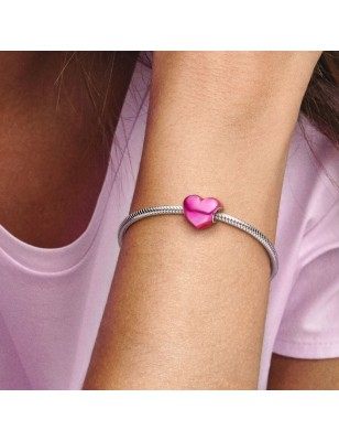 CHARM CUORE METALLICO ROSA DONNA PANDORA  799291C03 PANDORA