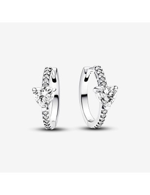 ORECCHINI CERCHI PAVE CON CUORE DONNA PANDORA  293101C01 PANDORA