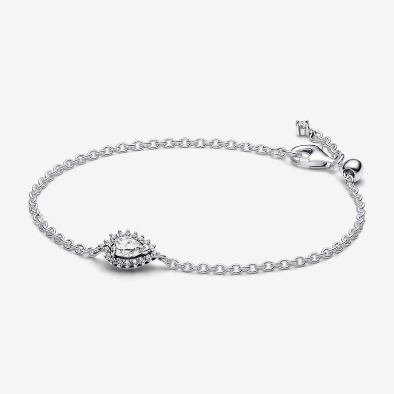 BRACCIALE A CATENA CON PUNTO LUCE GOCCIA PANDORA