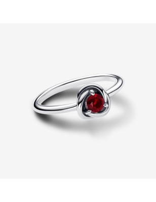 ANELLO CERCHIO ETERNO ROSSO SCURO MIS.58 PANDORA