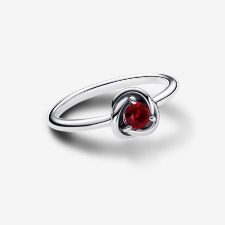 ANELLO CERCHIO ETERNO ROSSO SCURO MIS.58 PANDORA