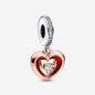 CHARM PENDENTE CUORE SPLENDENTE PIETRA DONNA PANDORA 