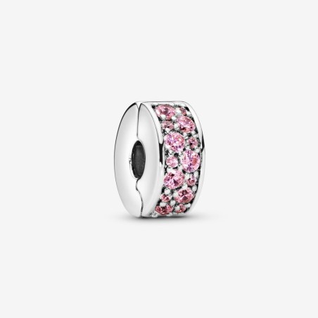 CHARM CLIP CLIP CON PAVÈ ROSA DONNA PANDORA  791817PCZ PANDORA