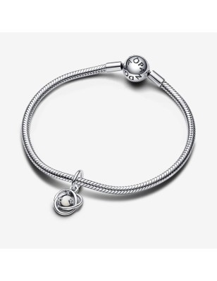 PENDENTE CERCHIO ETERNO BIANCO MADREPERLA GIUGNO PANDORA 793125C06 PANDORA