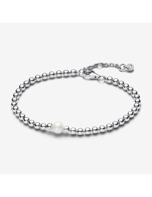 BRACCIALE CON PERLA ACQUA DOLCE E SFERE DONNA PANDORA  593173C01-18 PANDORA