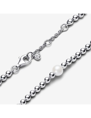 BRACCIALE CON PERLA ACQUA DOLCE E SFERE DONNA PANDORA 