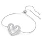 BRACCIALE CUORE CIGNO RODIO DONNA SWAROVSKI UNA