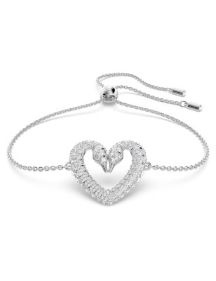 BRACCIALE CUORE CIGNO RODIO DONNA SWAROVSKI UNA 5625534 SWAROVSKI