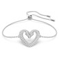 BRACCIALE CUORE CIGNO RODIO DONNA SWAROVSKI UNA