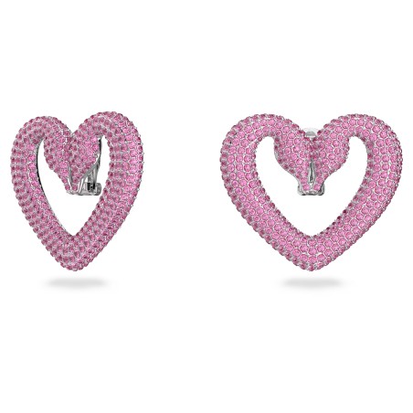 ORECCHINI CLIP UNA CUORE GRANDI ROSA DONNA SWAROVSKI  5631171 SWAROVSKI