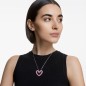 COLLANA UNA CUORE GRANDE ROSA DONNA SWAROVSKI 