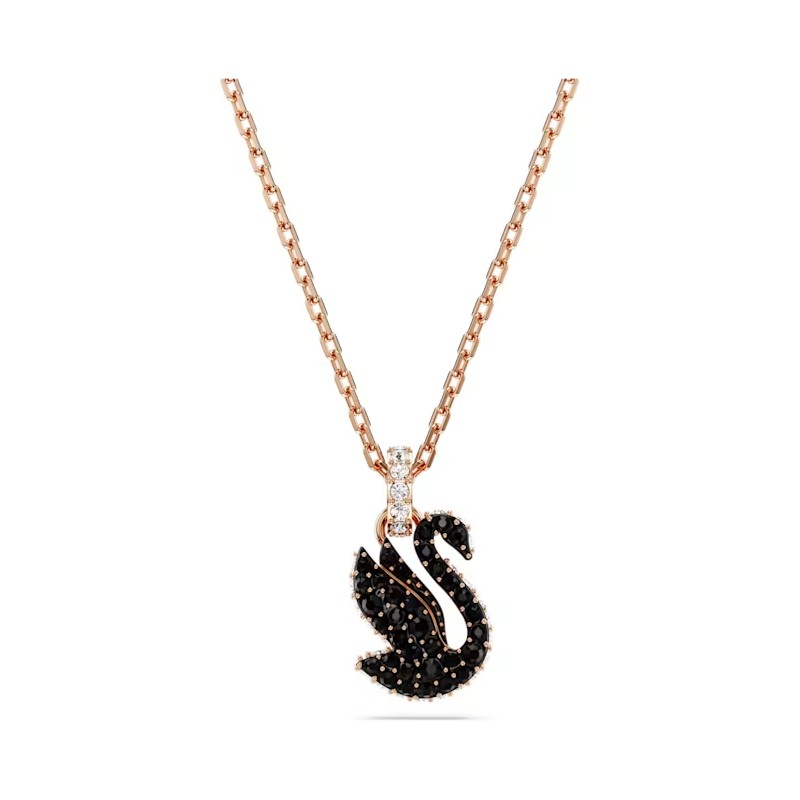 COLLANA PENDENTE SWAN CIGNO PICCOLO NERO DONNA SWAROVSKI 