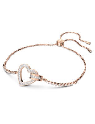 BRACCIALE LOVELY CUORE PLACCATO ORO ROSA DONNA SWAROVSKI 