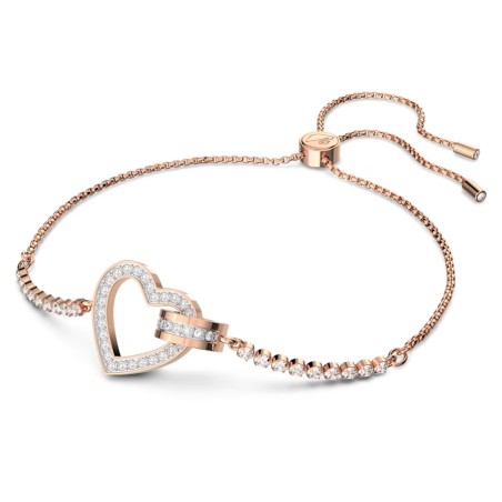 BRACCIALE LOVELY CUORE PLACCATO ORO ROSA DONNA SWAROVSKI 