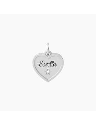 CIONDOLO CUORE CON SCRITTA SORELLA DONNA KIDULT  741043 KIDULT