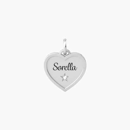 CIONDOLO CUORE CON SCRITTA SORELLA DONNA KIDULT  741043 KIDULT