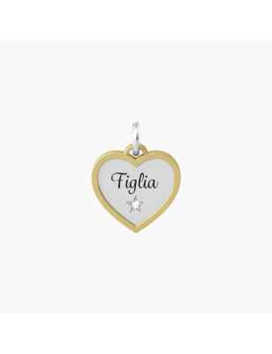 CIONDOLO CUORE CON SCRITTA FIGLIA DONNA KIDULT  741042 KIDULT