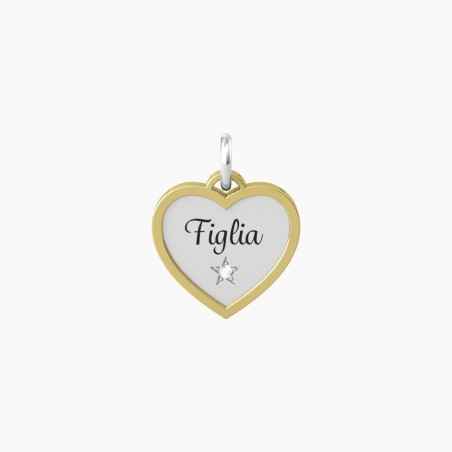 CIONDOLO CUORE CON SCRITTA FIGLIA DONNA KIDULT  741042 KIDULT