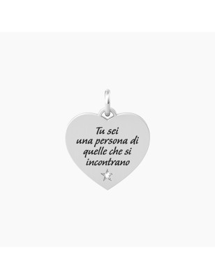 CIONDOLO CUORE FRASE DICKENS CUORE VITA KIDULT 741059 KIDULT