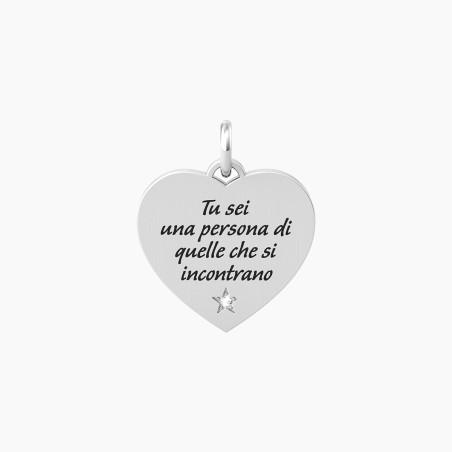 CIONDOLO CUORE FRASE DICKENS CUORE VITA KIDULT 741059 KIDULT