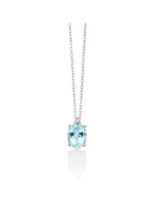 COLLANA PENDENTE ACQUAMARINA DIAMANTE DONNA MILUNA ACQUAMARINA CLD4284 MILUNA