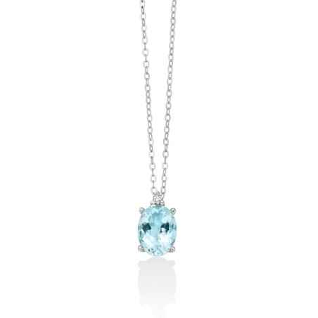 COLLANA PENDENTE ACQUAMARINA DIAMANTE DONNA MILUNA ACQUAMARINA CLD4284 MILUNA