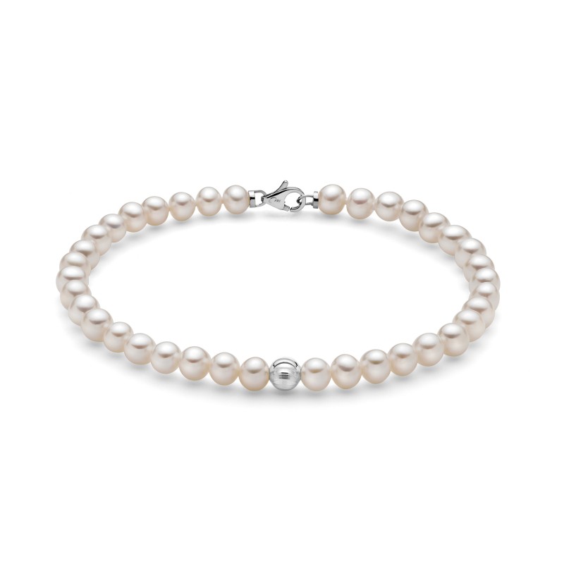 BRACCIALE PERLE BOULE ORO DONNA MILUNA LE PERLE