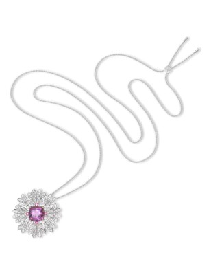 COLLANA PENDENTE E SPILLA FIORE ROSA DONNA SWAROVSKI  5642858 SWAROVSKI