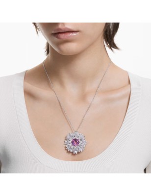 COLLANA PENDENTE E SPILLA FIORE ROSA DONNA SWAROVSKI  5642858 SWAROVSKI