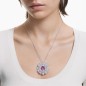 COLLANA PENDENTE E SPILLA FIORE ROSA DONNA SWAROVSKI 