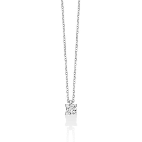 COLLANA PUNTO LUCE ORO BIANCO DONNA MILUNA I DIAMANTI CLD4512-020 MILUNA