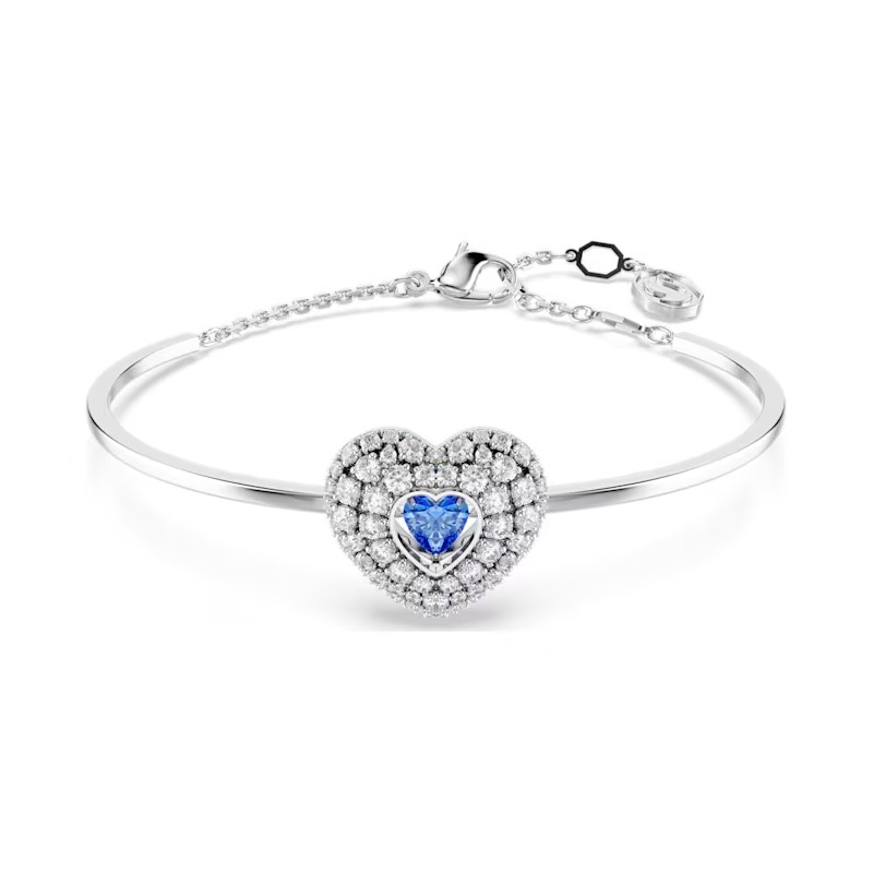 BRACCIALE RIGIDO HYPERBOLA CUORE BLU DONNA SWAROVSKI 