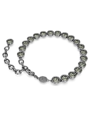 BRACCIALE IMBER TENNIS NERO PLACCATO RUTENIO SWAROVSKI