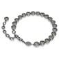 BRACCIALE IMBER TENNIS NERO PLACCATO RUTENIO SWAROVSKI