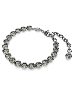 BRACCIALE IMBER TENNIS NERO PLACCATO RUTENIO SWAROVSKI 5689421 SWAROVSKI