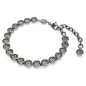 BRACCIALE IMBER TENNIS NERO PLACCATO RUTENIO SWAROVSKI