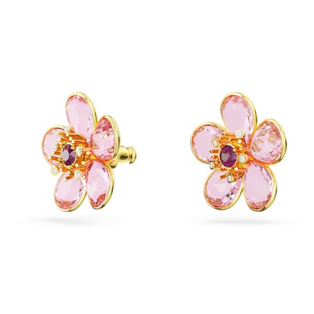 ORECCHINI A LOBO FLORERE FIORE ROSA DONNA SWAROVSKI 