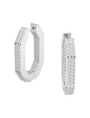 ORECCHINI CERCHIO RODIO DONNA SWAROVSKI DEXTERA 5618308 SWAROVSKI