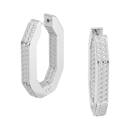 ORECCHINI CERCHIO RODIO DONNA SWAROVSKI DEXTERA 5618308 SWAROVSKI