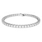 BRACCIALE TENNIS TAGLIO TONDO BIANCO M DONNA SWAROVSKI 