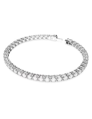 BRACCIALE TENNIS TAGLIO TONDO BIANCO M DONNA SWAROVSKI  5648937 SWAROVSKI