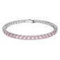 BRACCIALE TENNIS TAGLIO TONDO ROSA DONNA SWAROVSKI