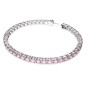 BRACCIALE TENNIS TAGLIO TONDO ROSA DONNA SWAROVSKI